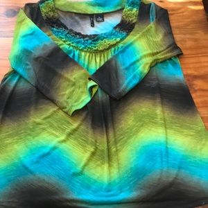 Ruffle neckline blouse